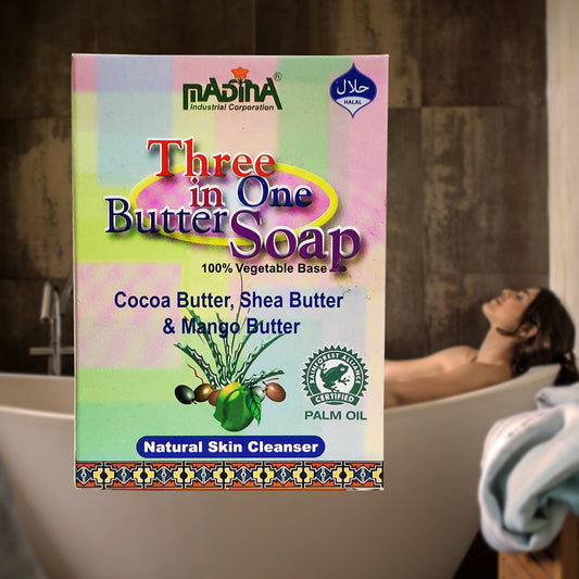 Madina 3-in-1 Butter Soap (Cocoa, Shea, and Mango)